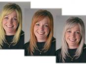 Using a Hue/Saturation adjustment layer to change hair color