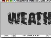 Using the Brush tool to create grunge type